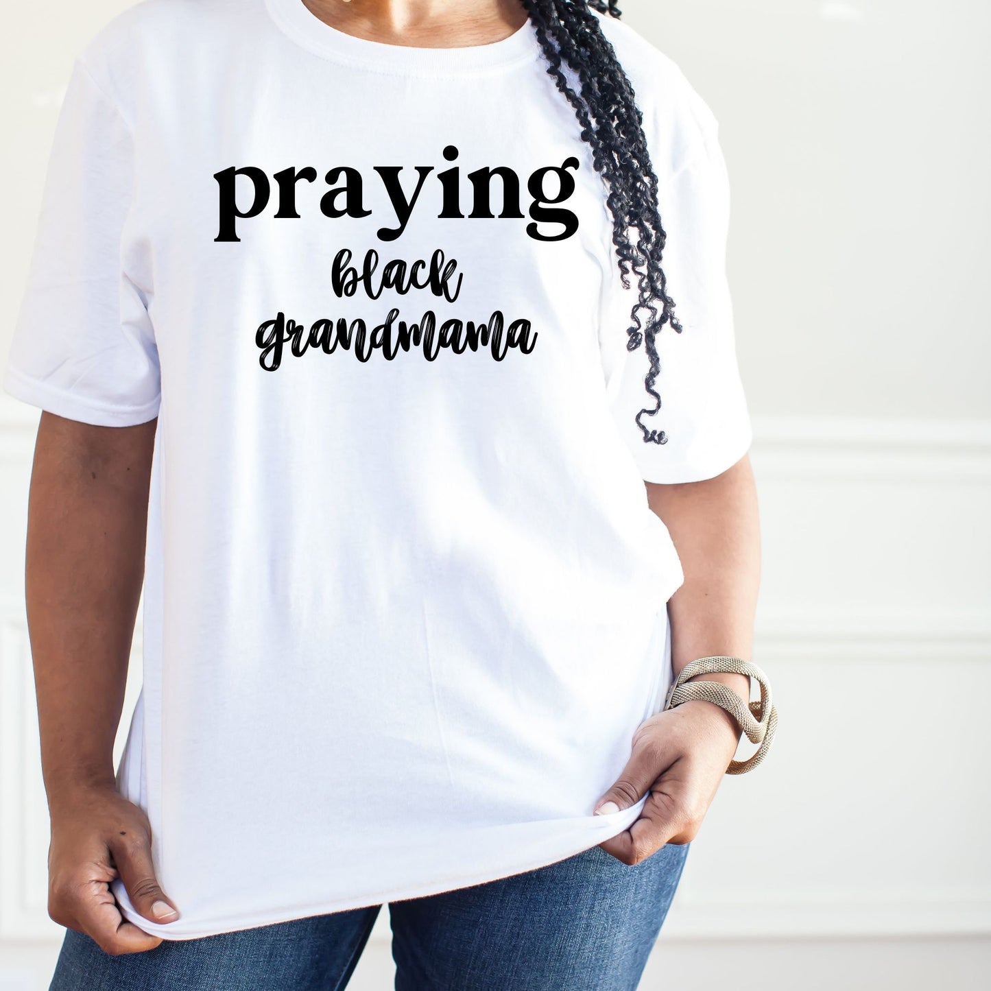 Praying Black Grandmama Tee